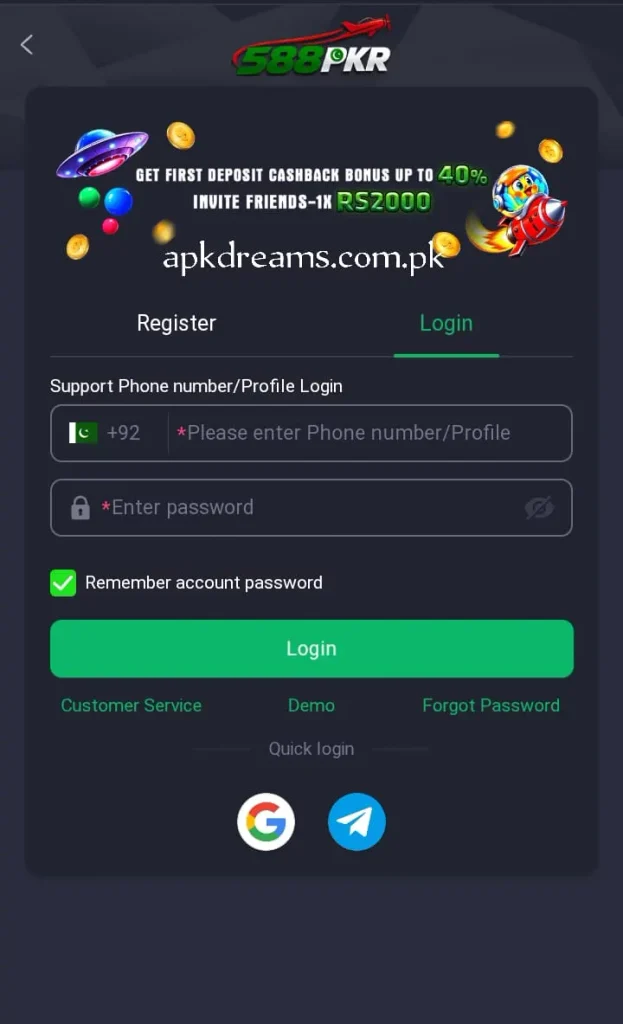 588PKR Login